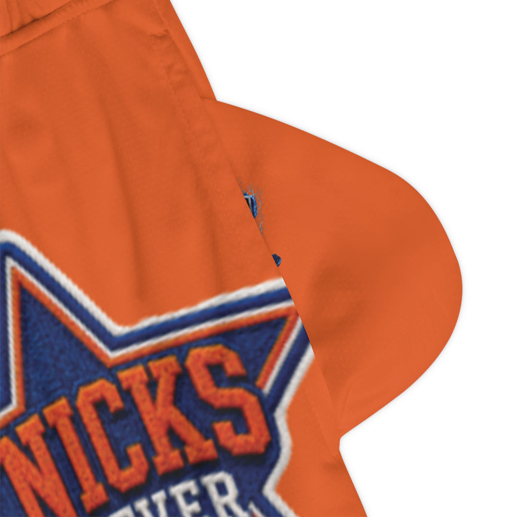 Knicks Forever Basketball Shorts — Orange NYC Liberty Rib Shorts