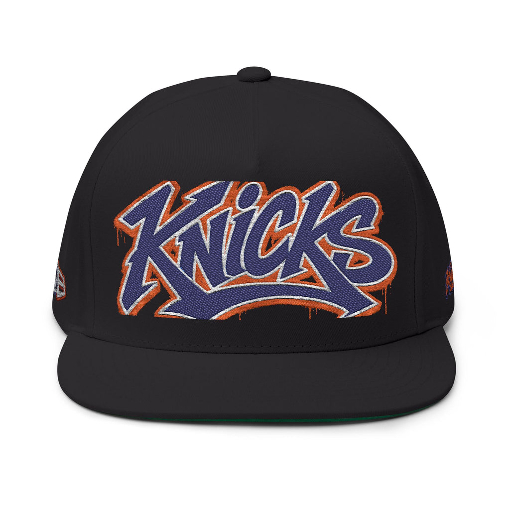 Knicks Embroidered Flat Bill Cap