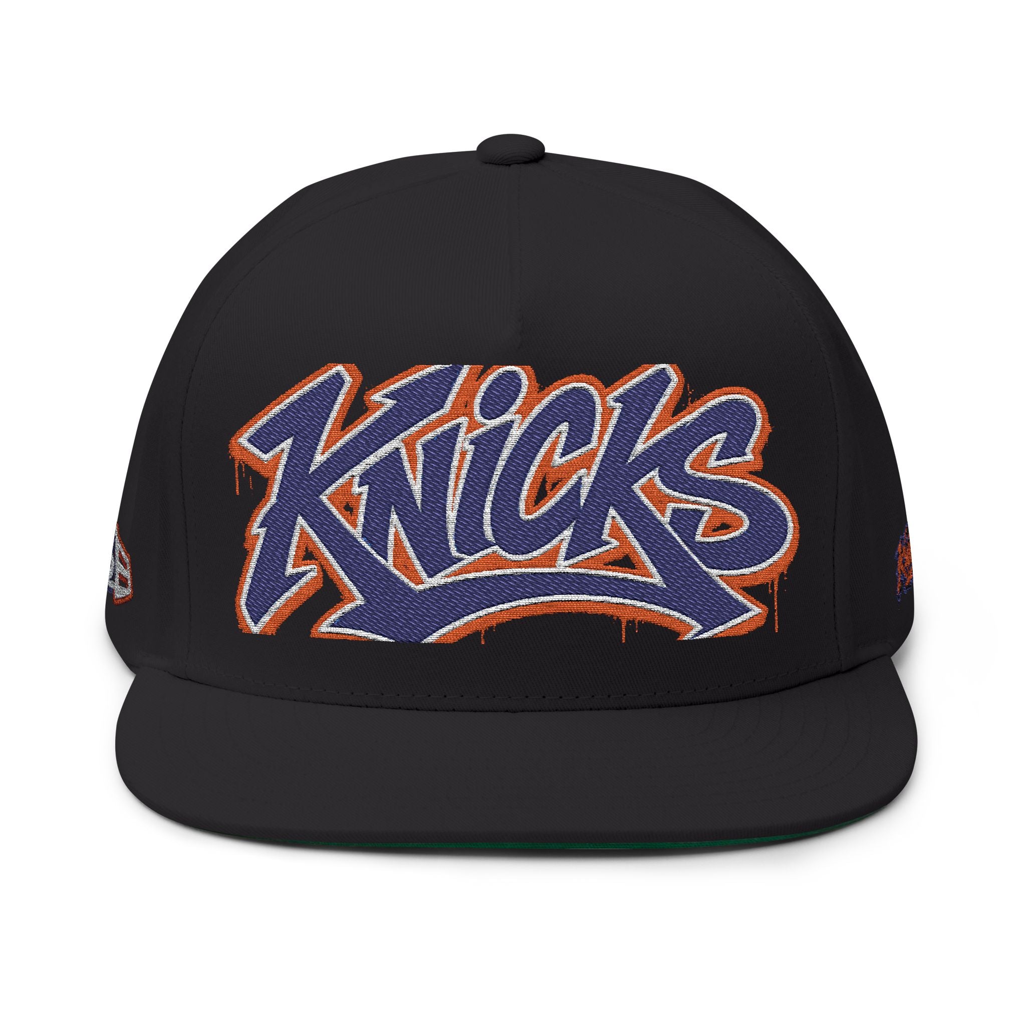 Knicks Embroidered Flat Bill Cap