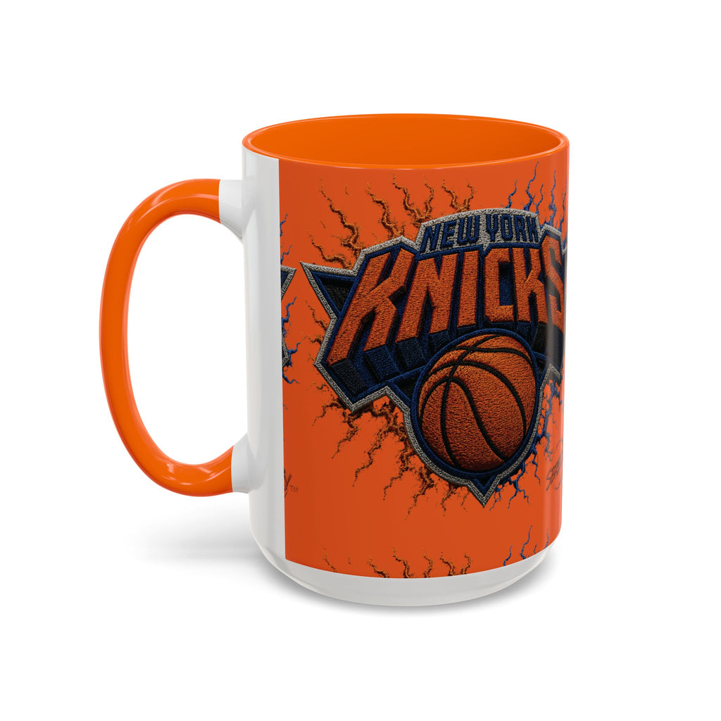 New York Knicks Basketball Accent Coffee Mug — 11/15oz Orange & Black