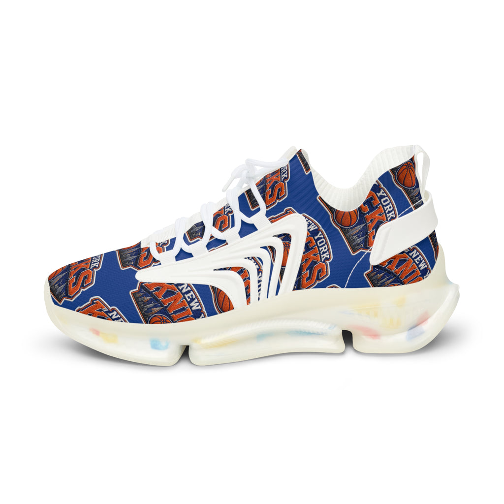 Knicks Basketball Mesh Sneakers — Men's Team Logo Athletic Shoes