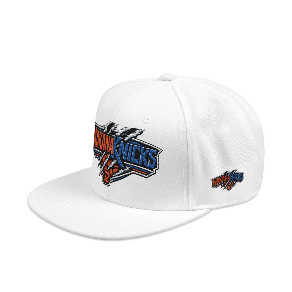 New York Knicks Embroidered Snapback Hat — Retro Team Logo Cap