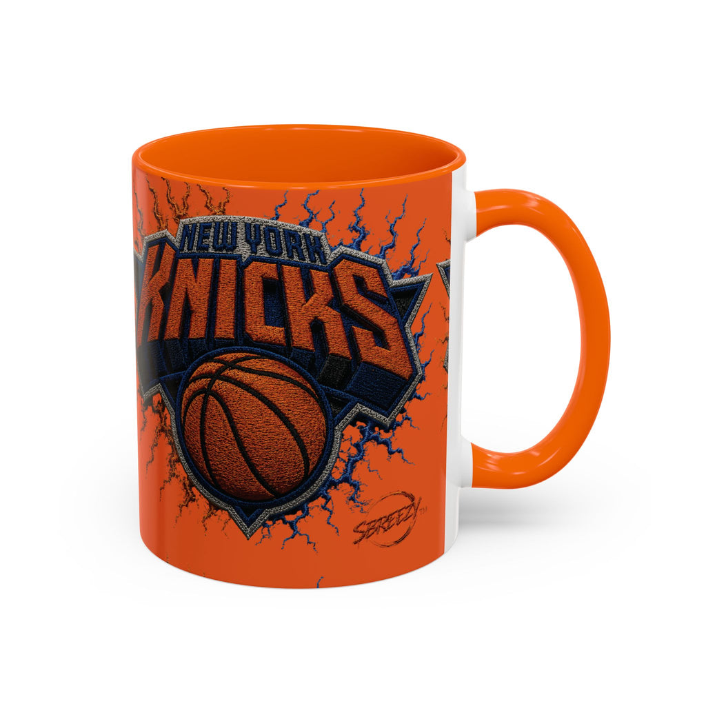 New York Knicks Basketball Accent Coffee Mug — 11/15oz Orange & Black