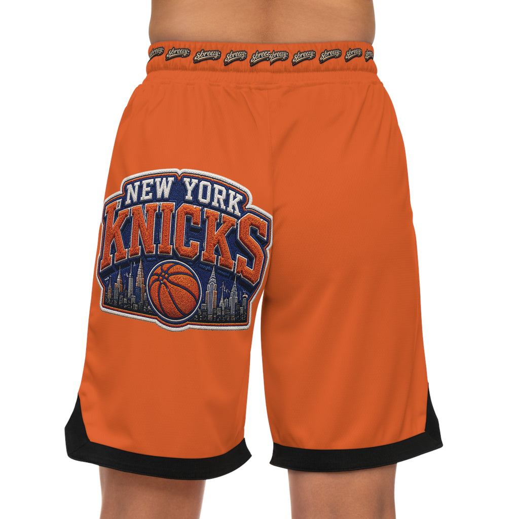 Knicks Forever Basketball Shorts — Orange NYC Liberty Rib Shorts