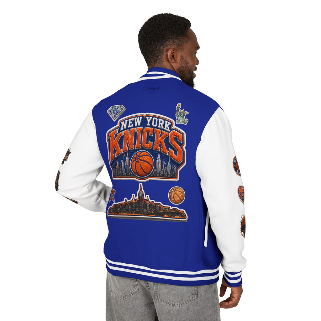 Knicks Patch Letterman Jacket — New York Basketball Varsity Jacket