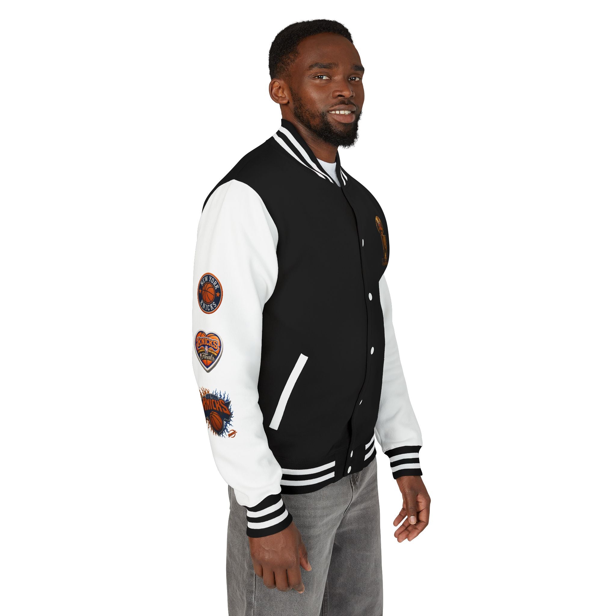 Knicks Patch Letterman Jacket — New York Basketball Varsity Jacket