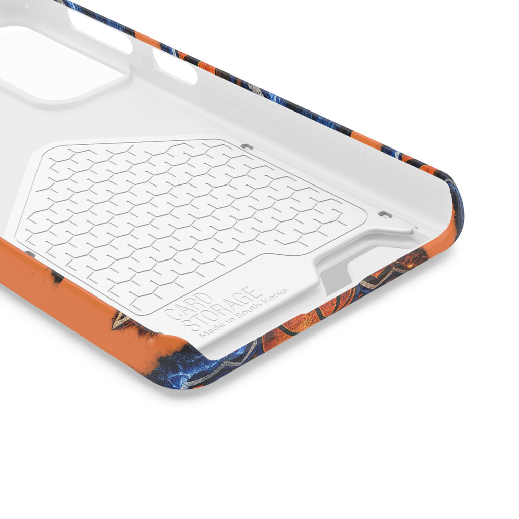 New York Knicks Card Holder Phone Case — Orange Team Logo Wallet Case