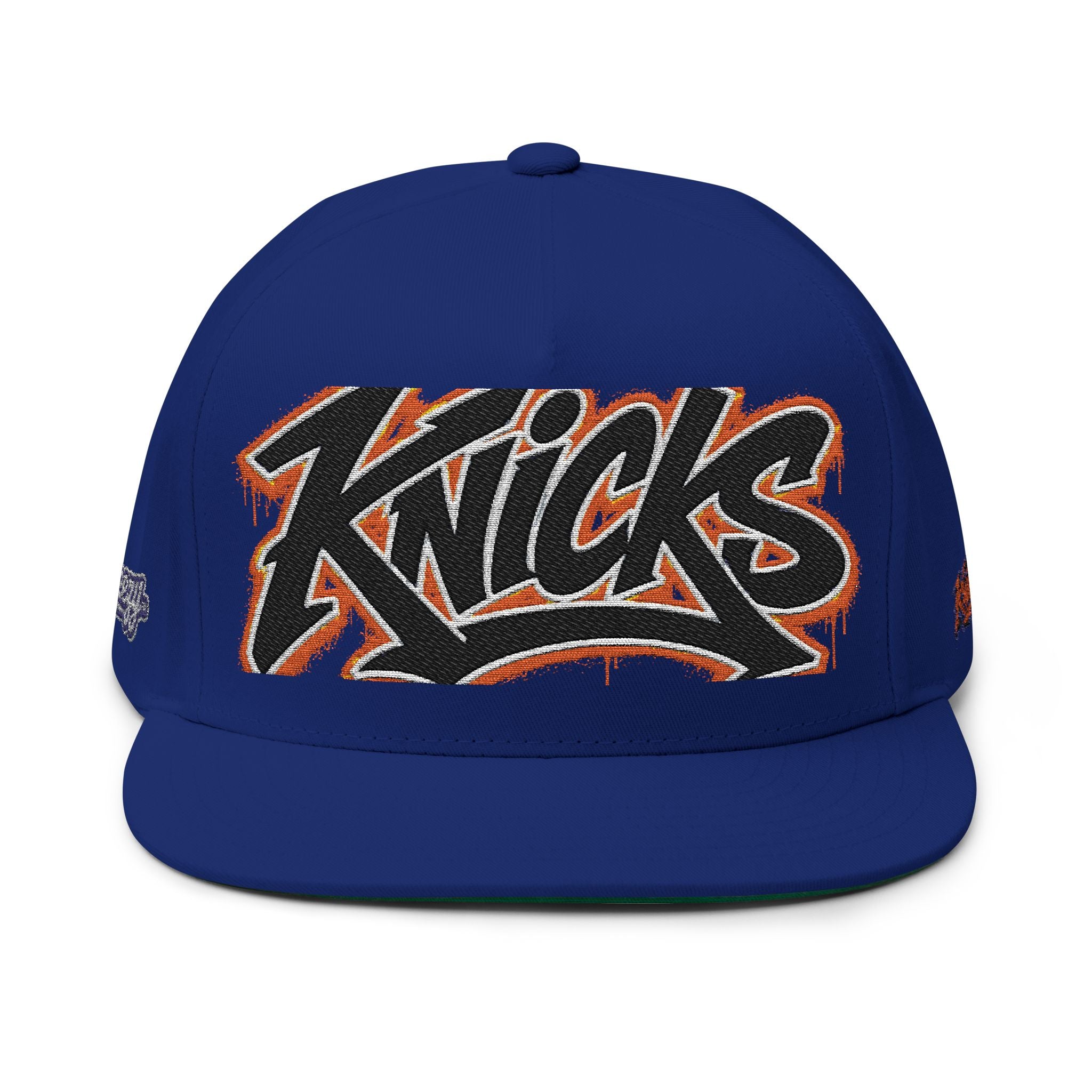 Knicks Embroidered Flat Bill Cap — Streetwear Snapback Hat