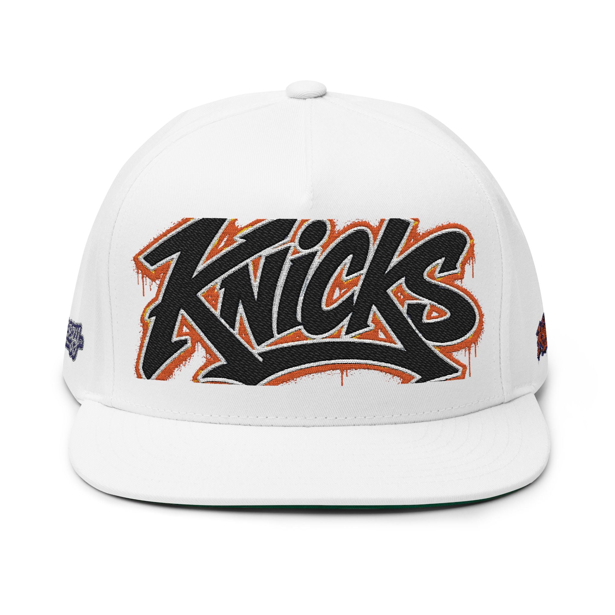 Knicks Embroidered Flat Bill Cap — Streetwear Snapback Hat