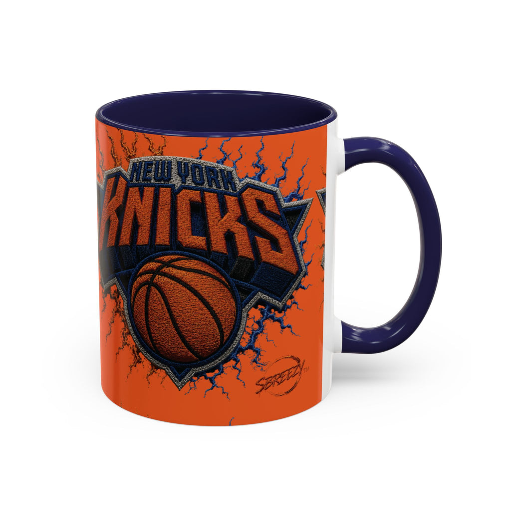 New York Knicks Basketball Accent Coffee Mug — 11/15oz Orange & Black