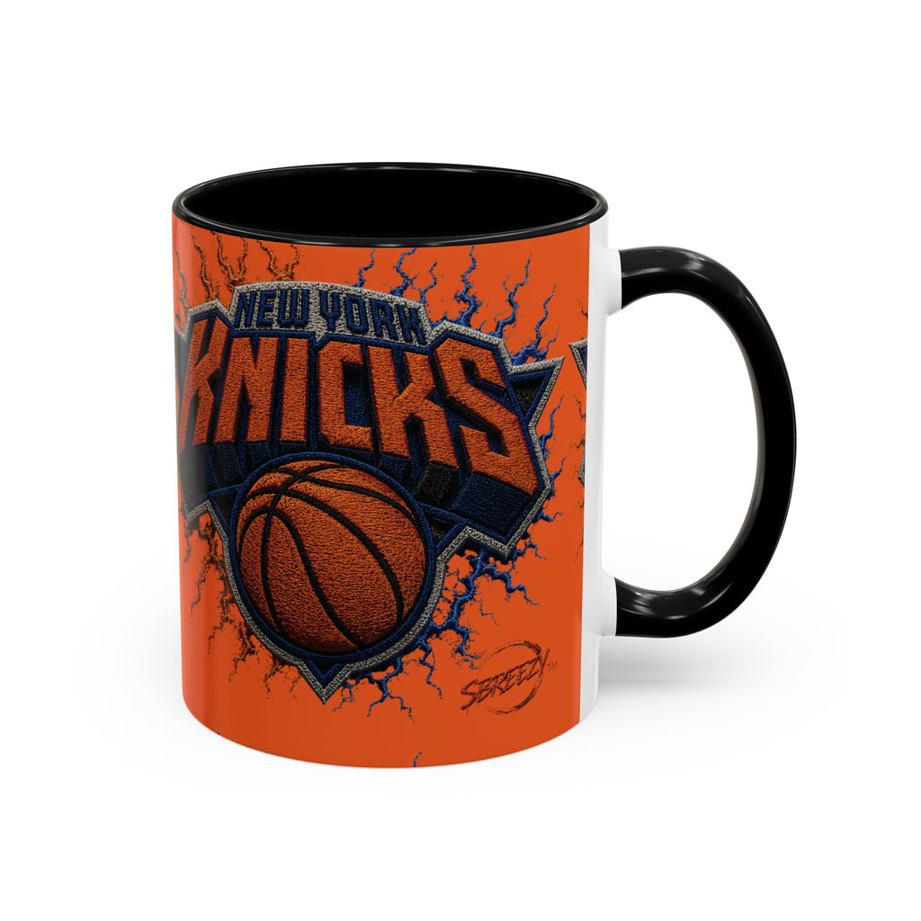 New York Knicks Basketball Accent Coffee Mug — 11/15oz Orange & Black