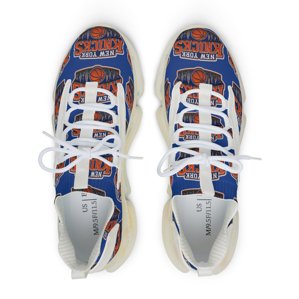 Knicks Basketball Mesh Sneakers — Men's Team Logo Athletic Shoes