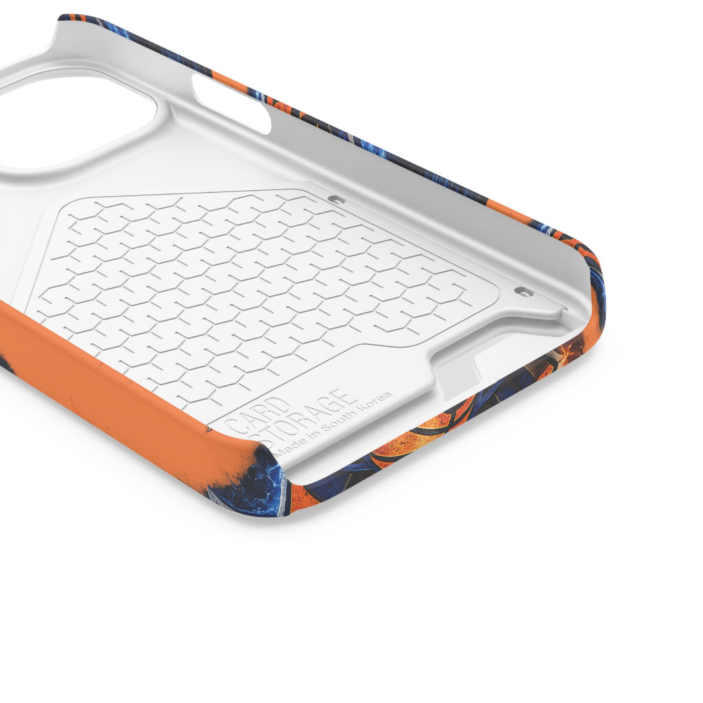 New York Knicks Card Holder Phone Case — Orange Team Logo Wallet Case