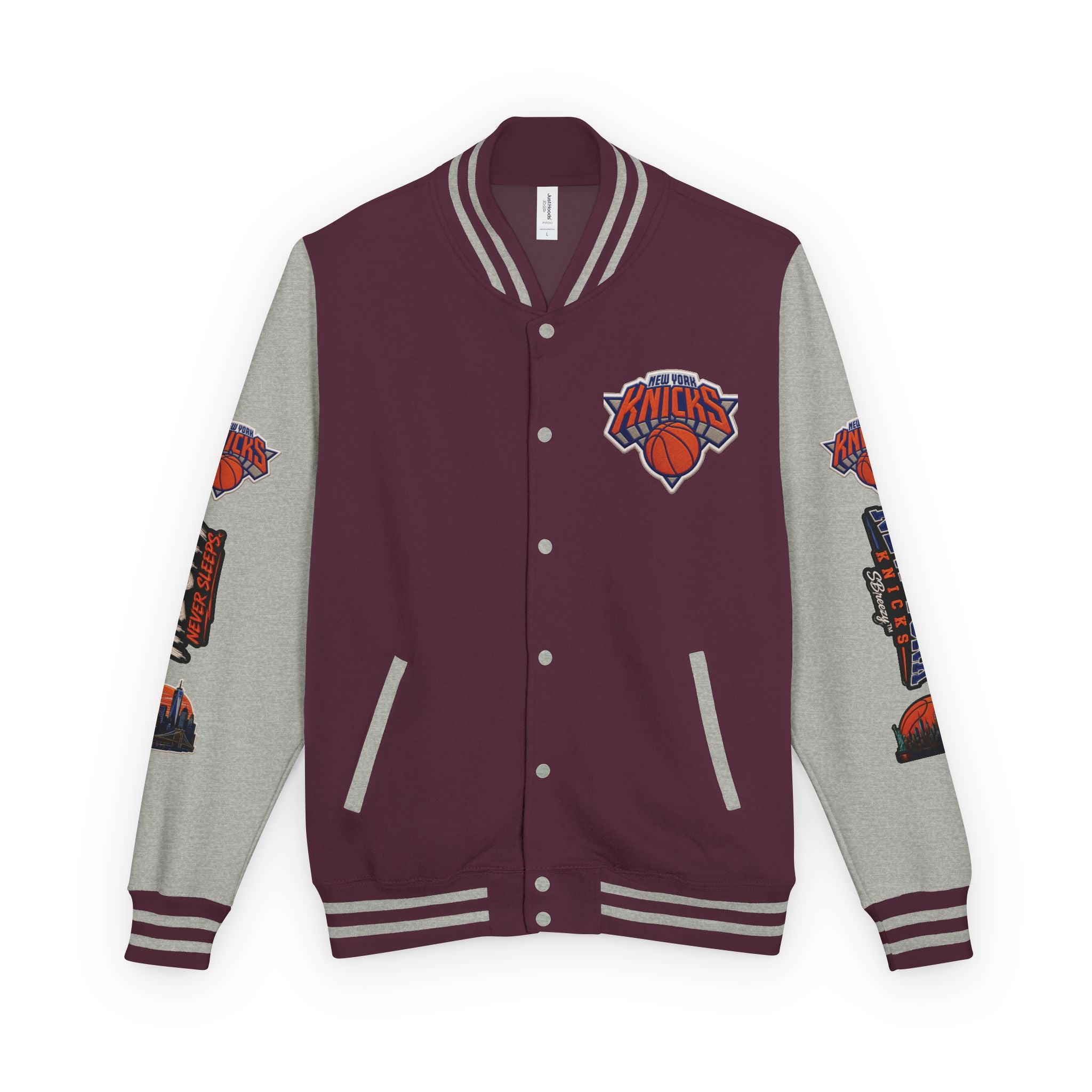 Letterman Jacket — 'The City Never Sleeps' New York Knicks Varsity Jacket