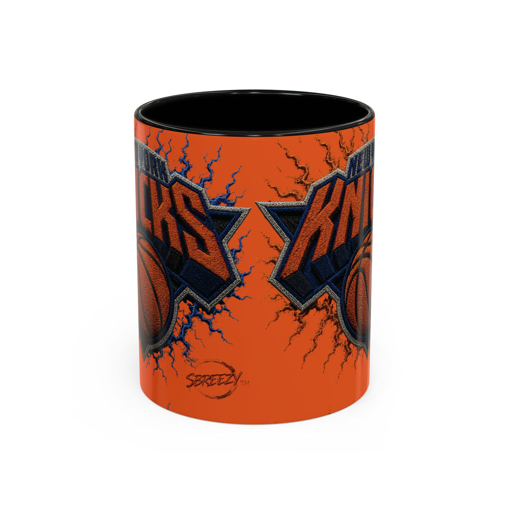 New York Knicks Basketball Accent Coffee Mug — 11/15oz Orange & Black