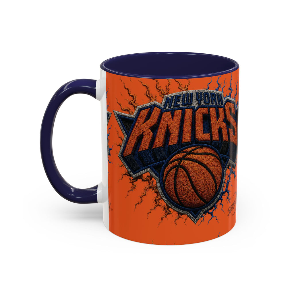 New York Knicks Basketball Accent Coffee Mug — 11/15oz Orange & Black