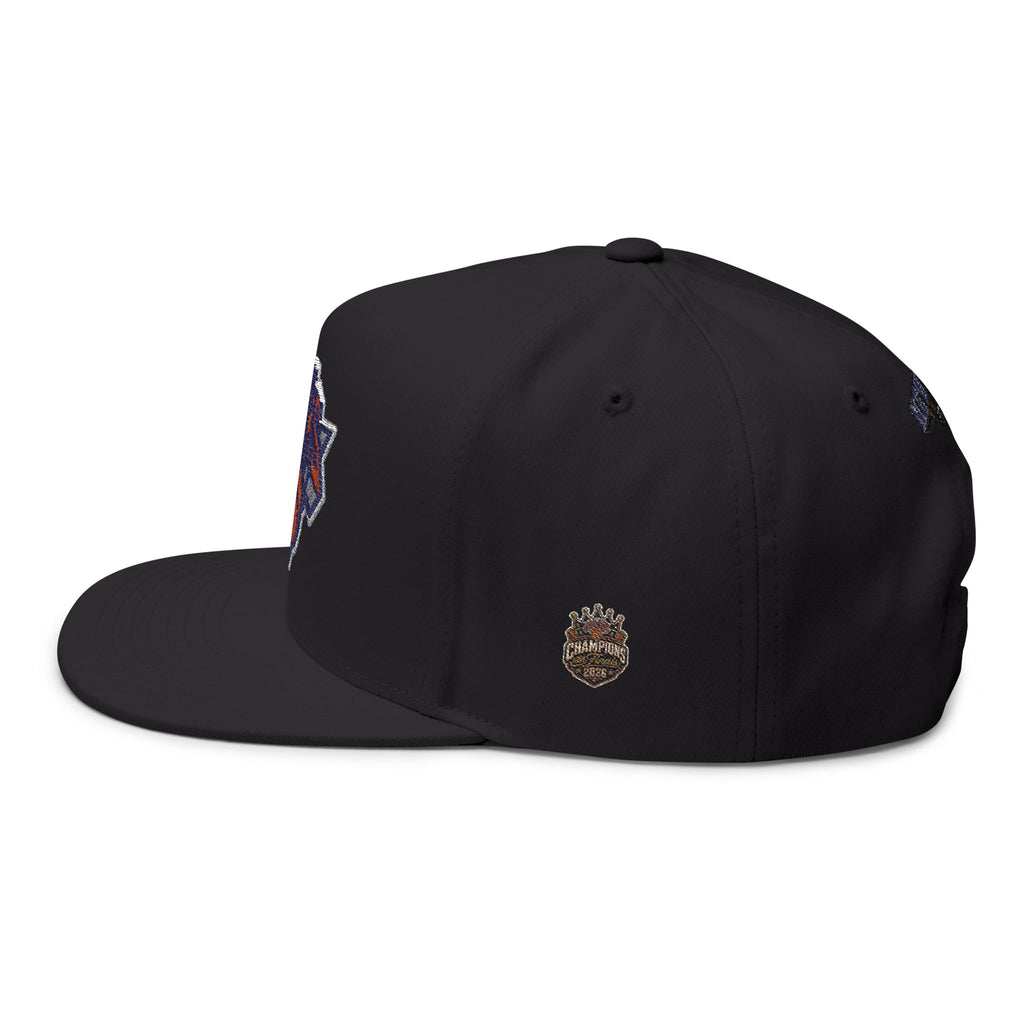 New York Knicks Embroidered Flat Bill Cap — NBA Basketball Snapback
