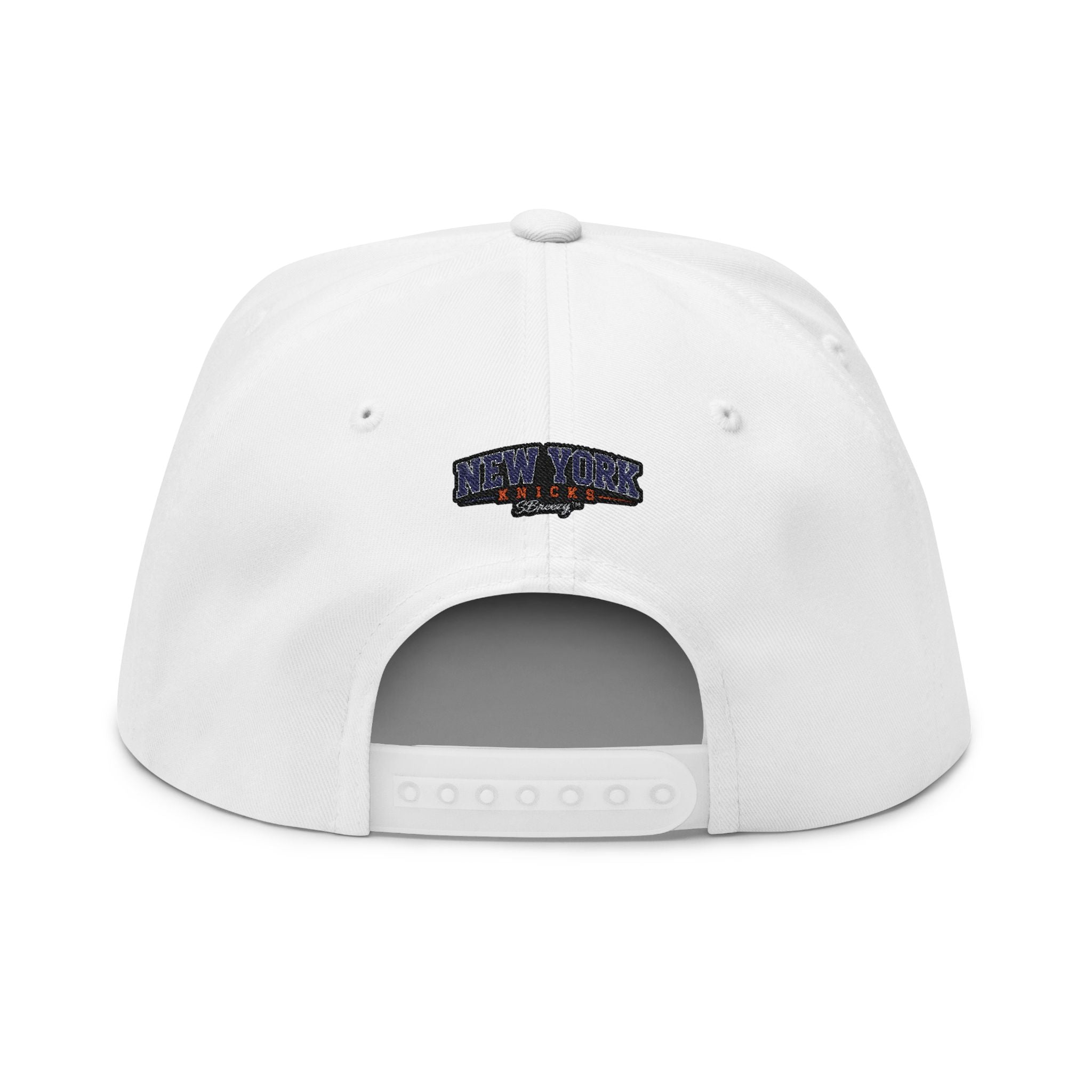 New York Knicks Embroidered Flat Bill Cap — NBA Basketball Snapback