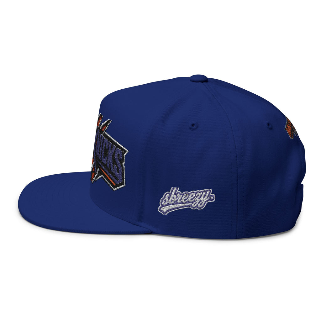 Wakana Knicks Flat Bill Cap — Embroidered Streetwear Snapback