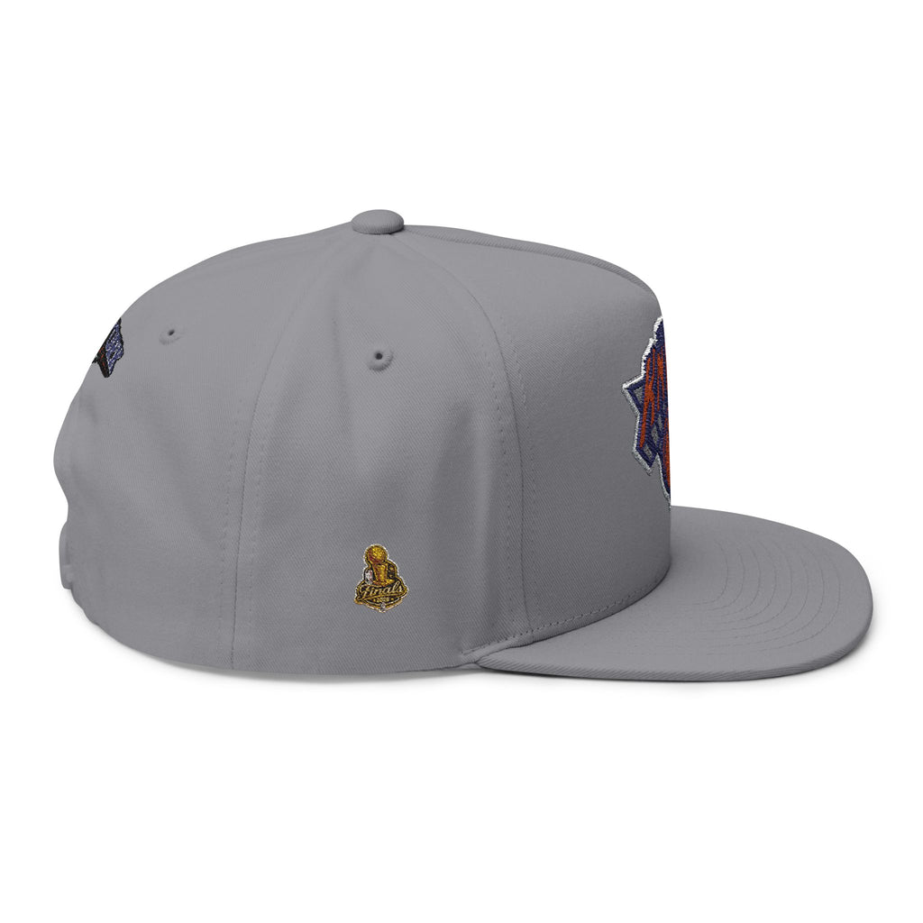 New York Knicks Embroidered Flat Bill Cap — NBA Basketball Snapback