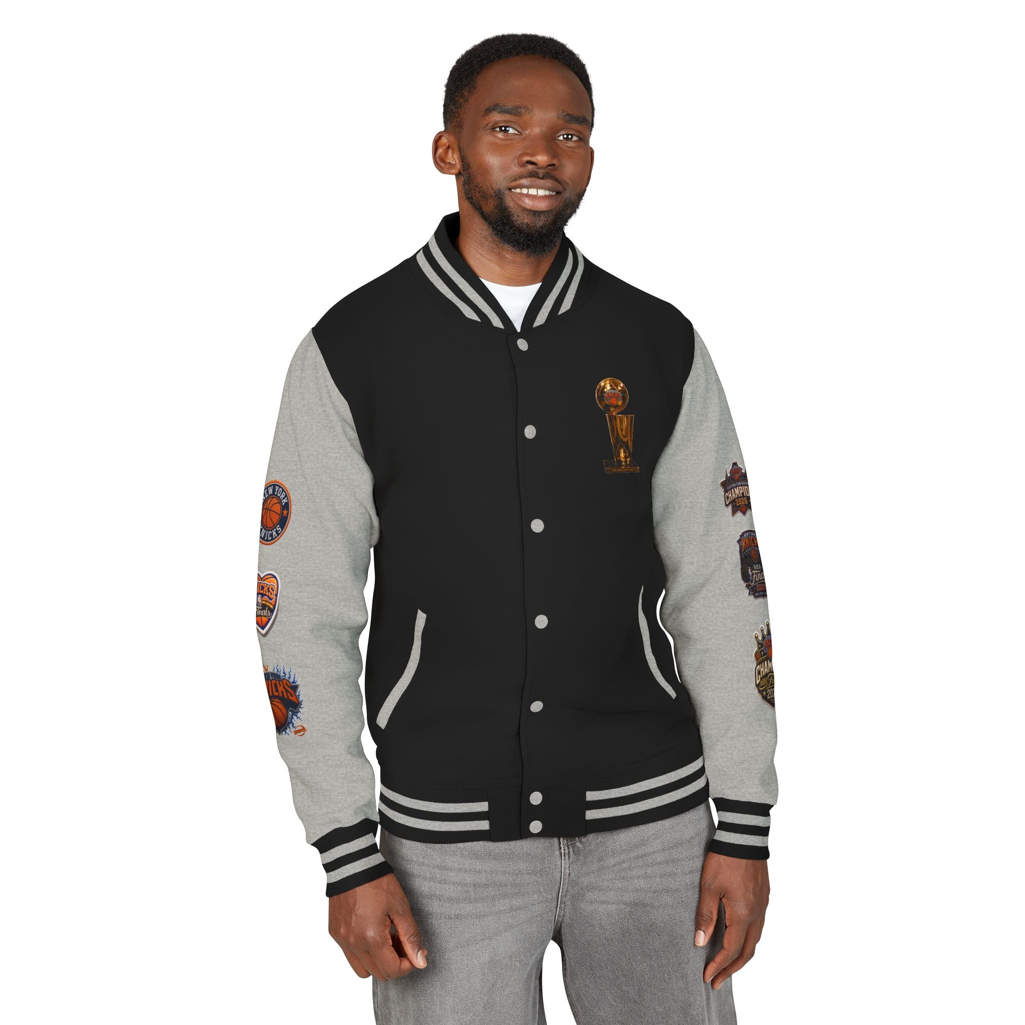 Knicks Patch Letterman Jacket — New York Basketball Varsity Jacket