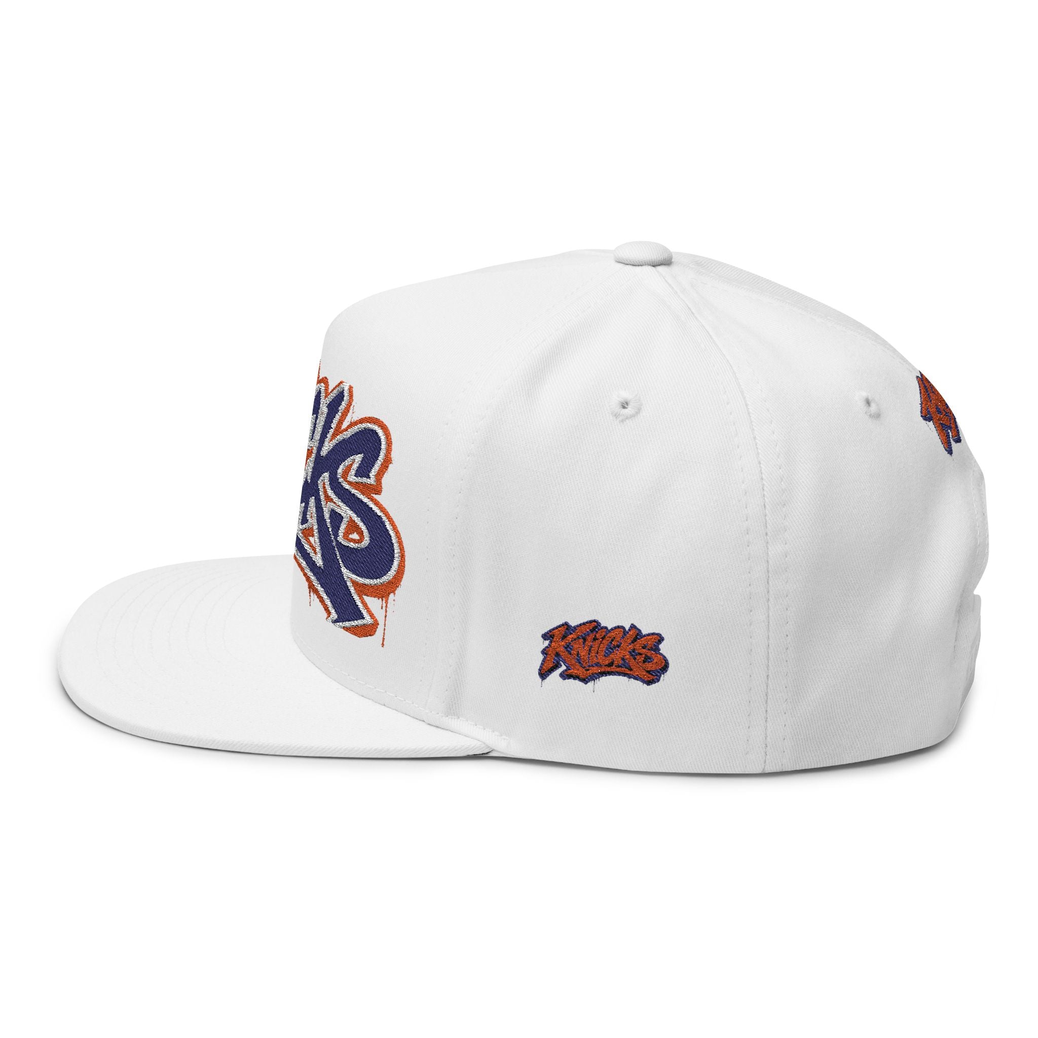 Knicks Embroidered Flat Bill Cap