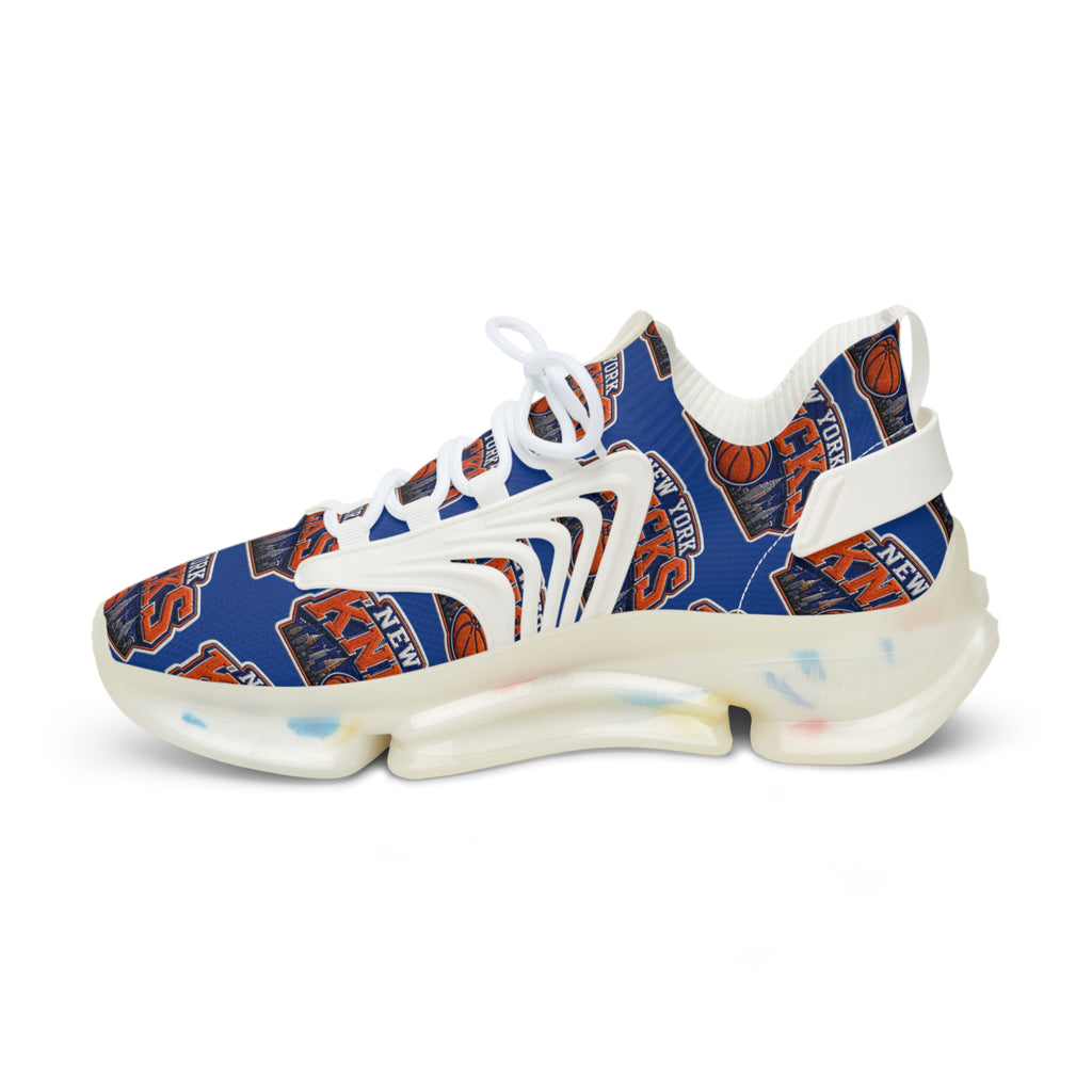 Knicks Basketball Mesh Sneakers — Men's Team Logo Athletic Shoes