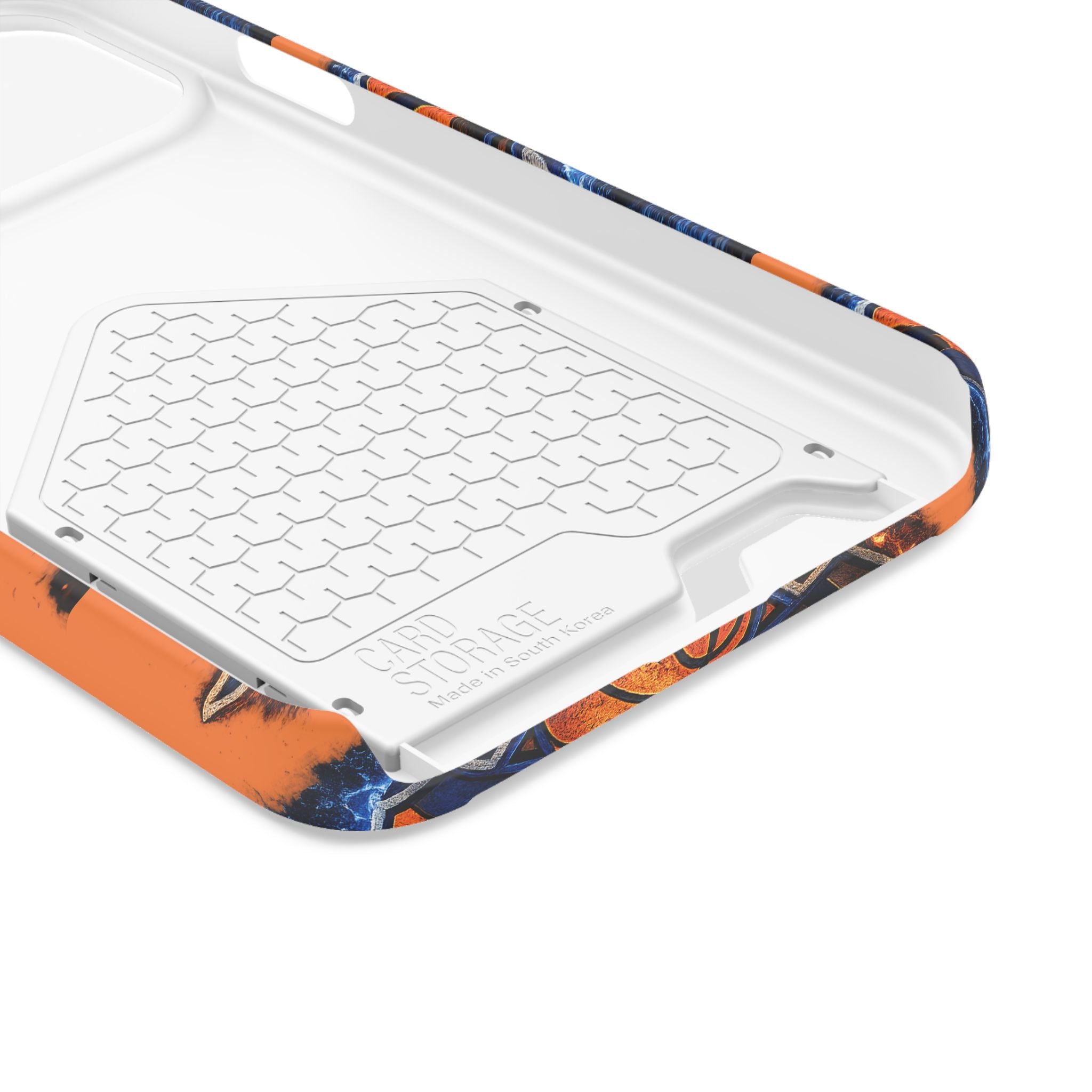 New York Knicks Card Holder Phone Case — Orange Team Logo Wallet Case