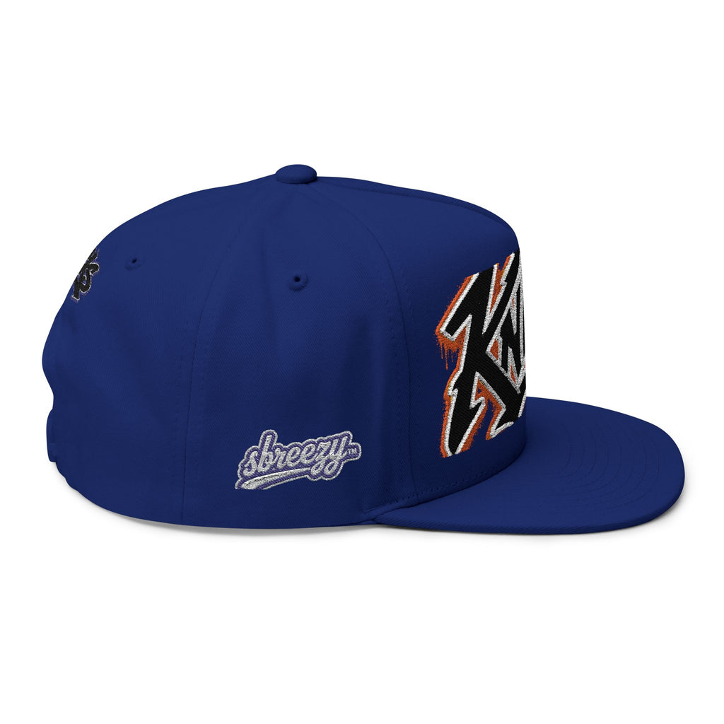 Knicks Embroidered Flat Bill Cap — Streetwear Snapback Hat