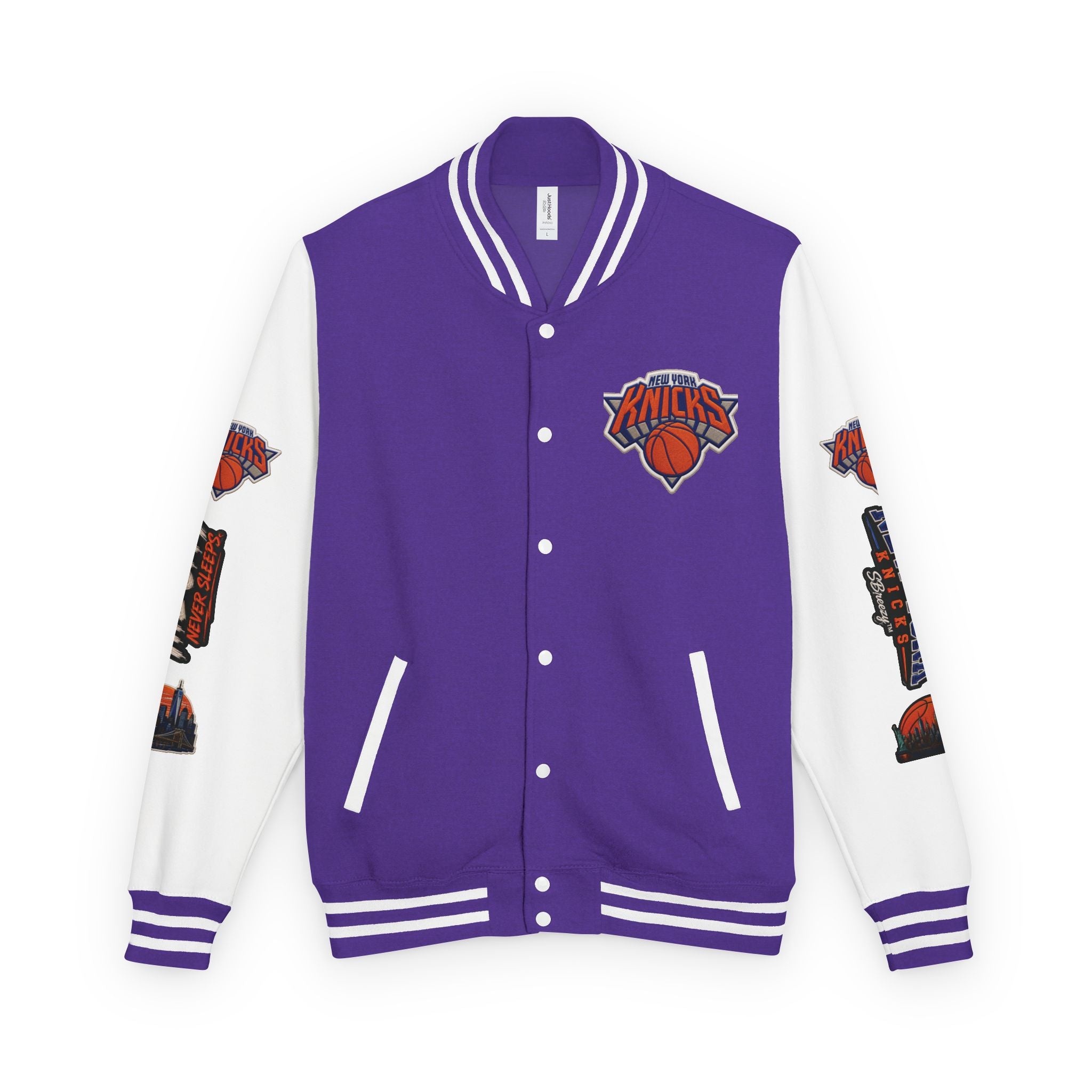 Letterman Jacket — 'The City Never Sleeps' New York Knicks Varsity Jacket