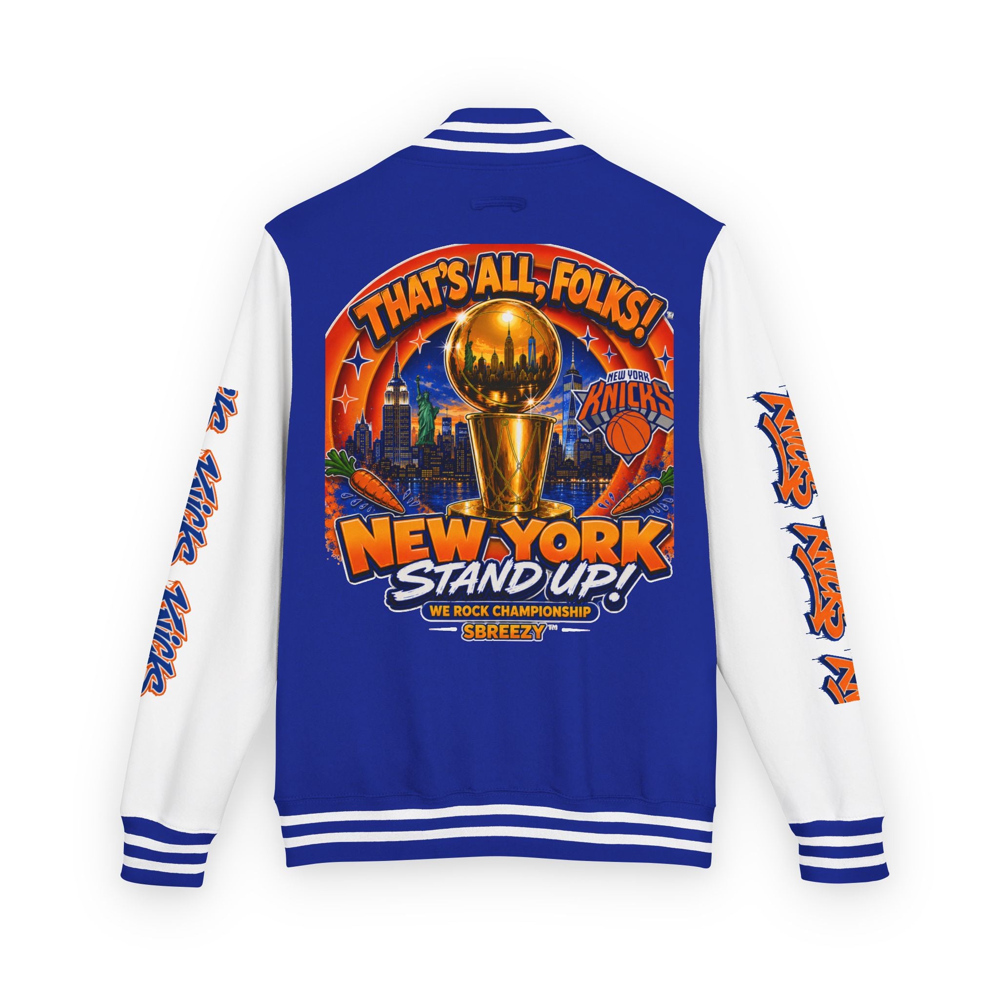 Knicks Championship Letterman Jacket — "That's All, Folks!" New York Stand Up