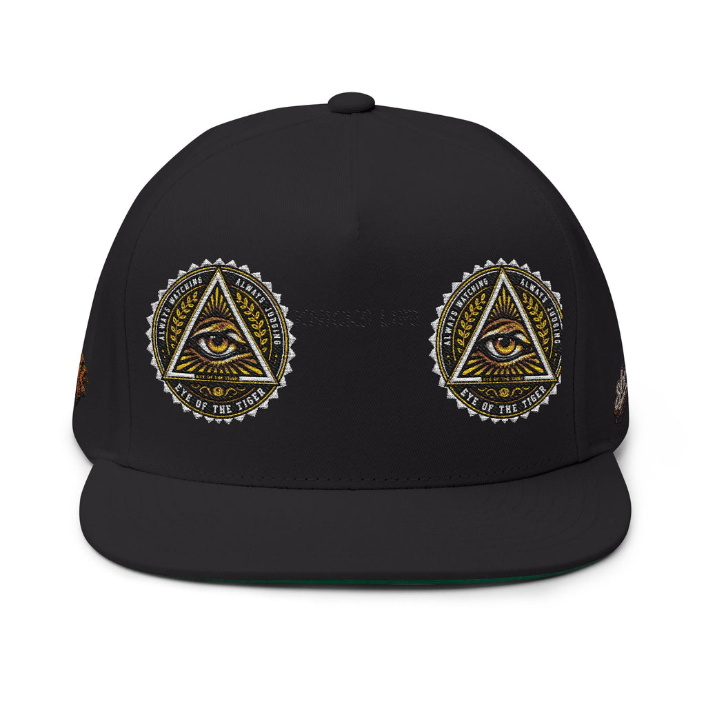 All-Seeing Eye Embroidered Flat Bill Cap — "KNICKS LIFE" Streetwear Snapback