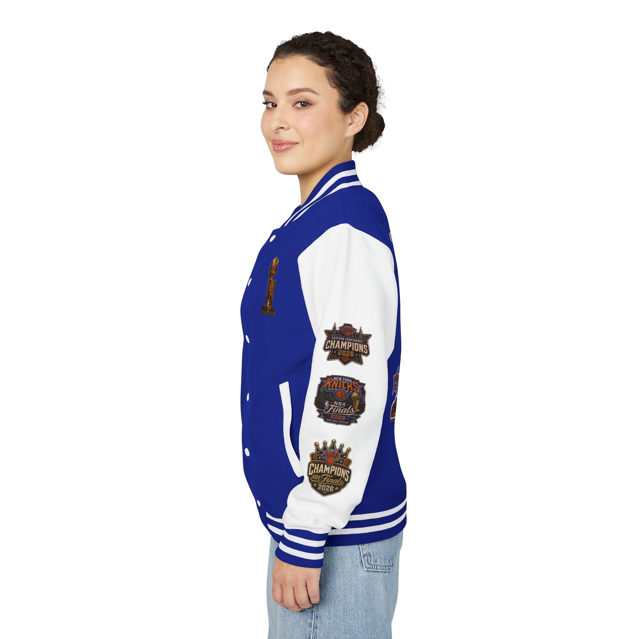 Knicks Patch Letterman Jacket — New York Basketball Varsity Jacket