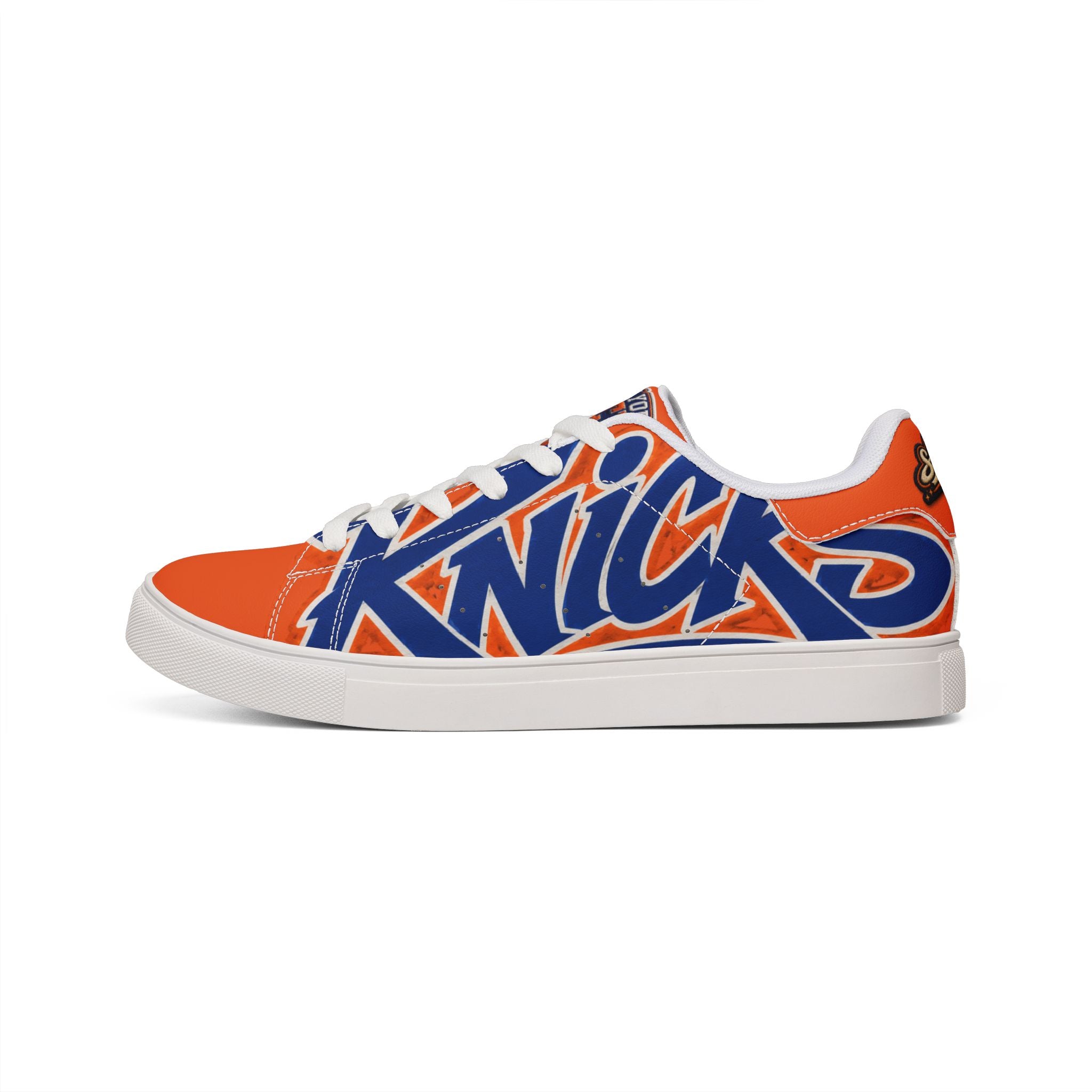 Low-Top Sneakers — New York Knicks Orange Graffiti Design