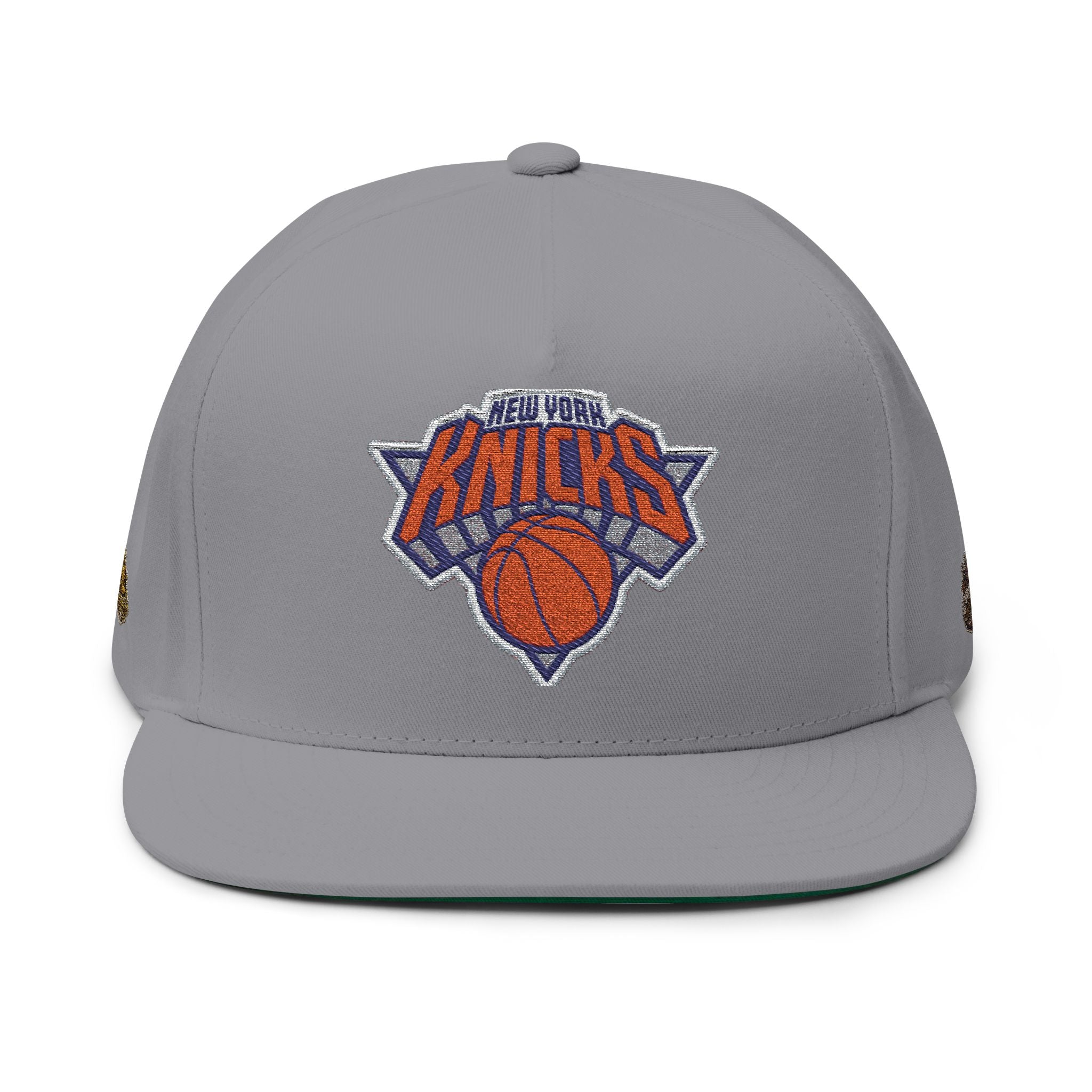 New York Knicks Embroidered Flat Bill Cap — NBA Basketball Snapback