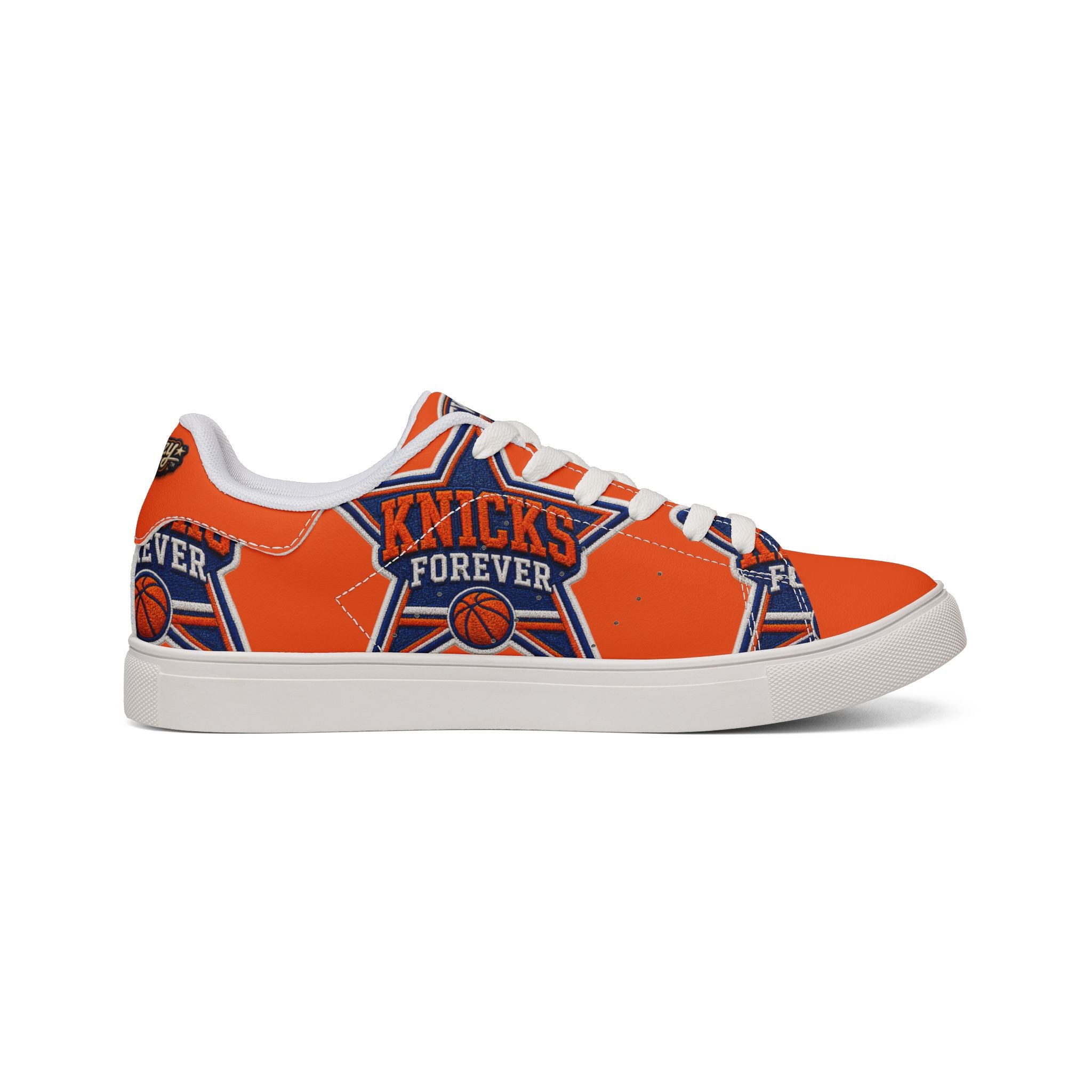 Low-Top Sneakers — New York Knicks Orange Graffiti Design