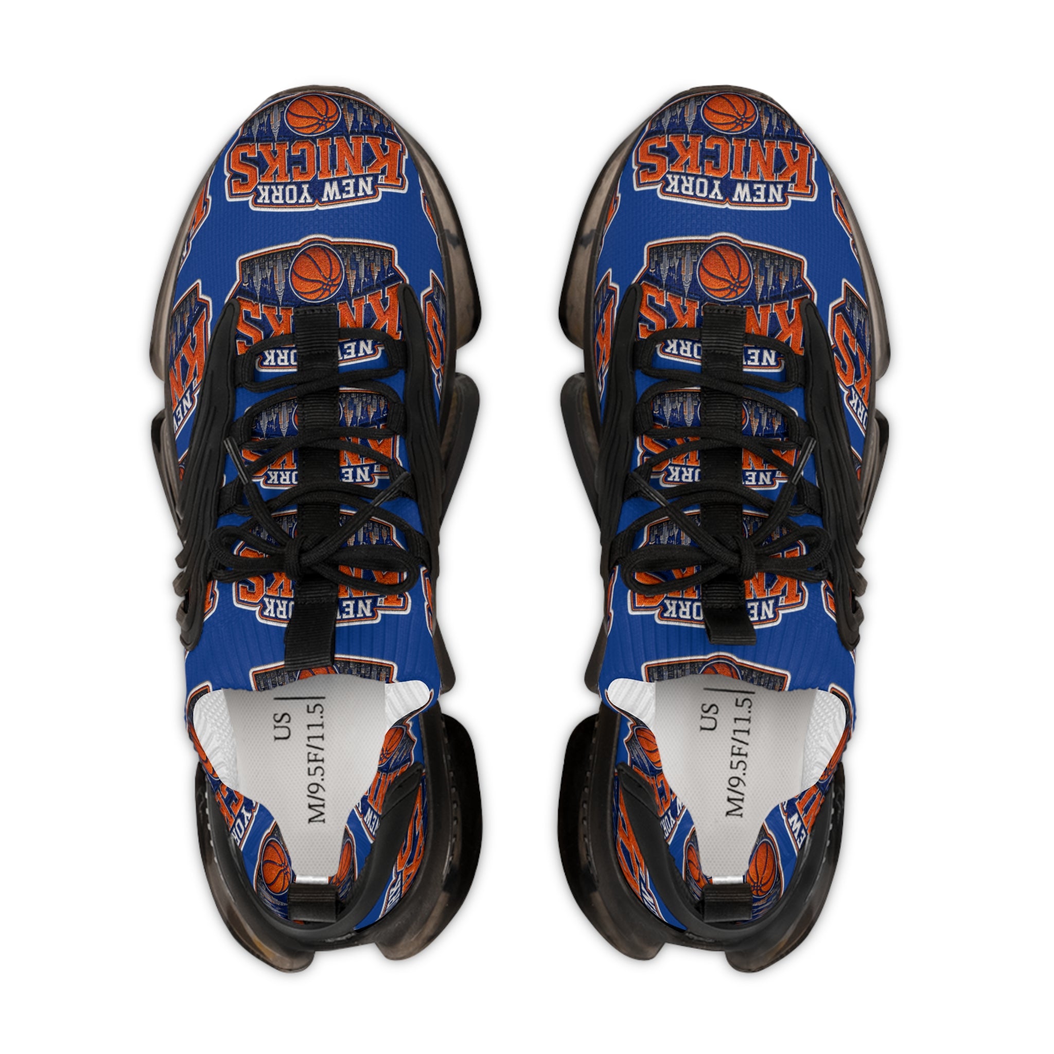 Knicks Basketball Mesh Sneakers — Men's Team Logo Athletic Shoes