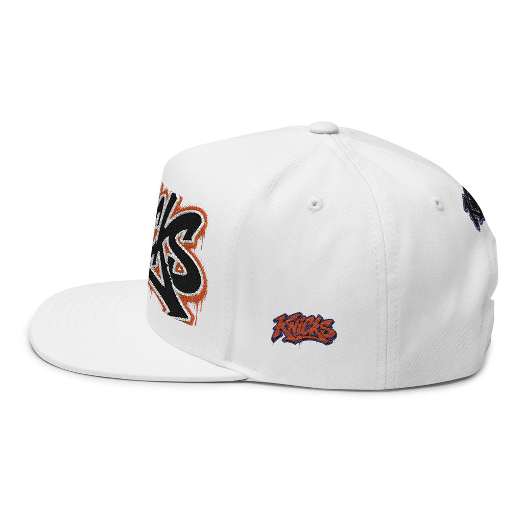 Knicks Embroidered Flat Bill Cap — Streetwear Snapback Hat