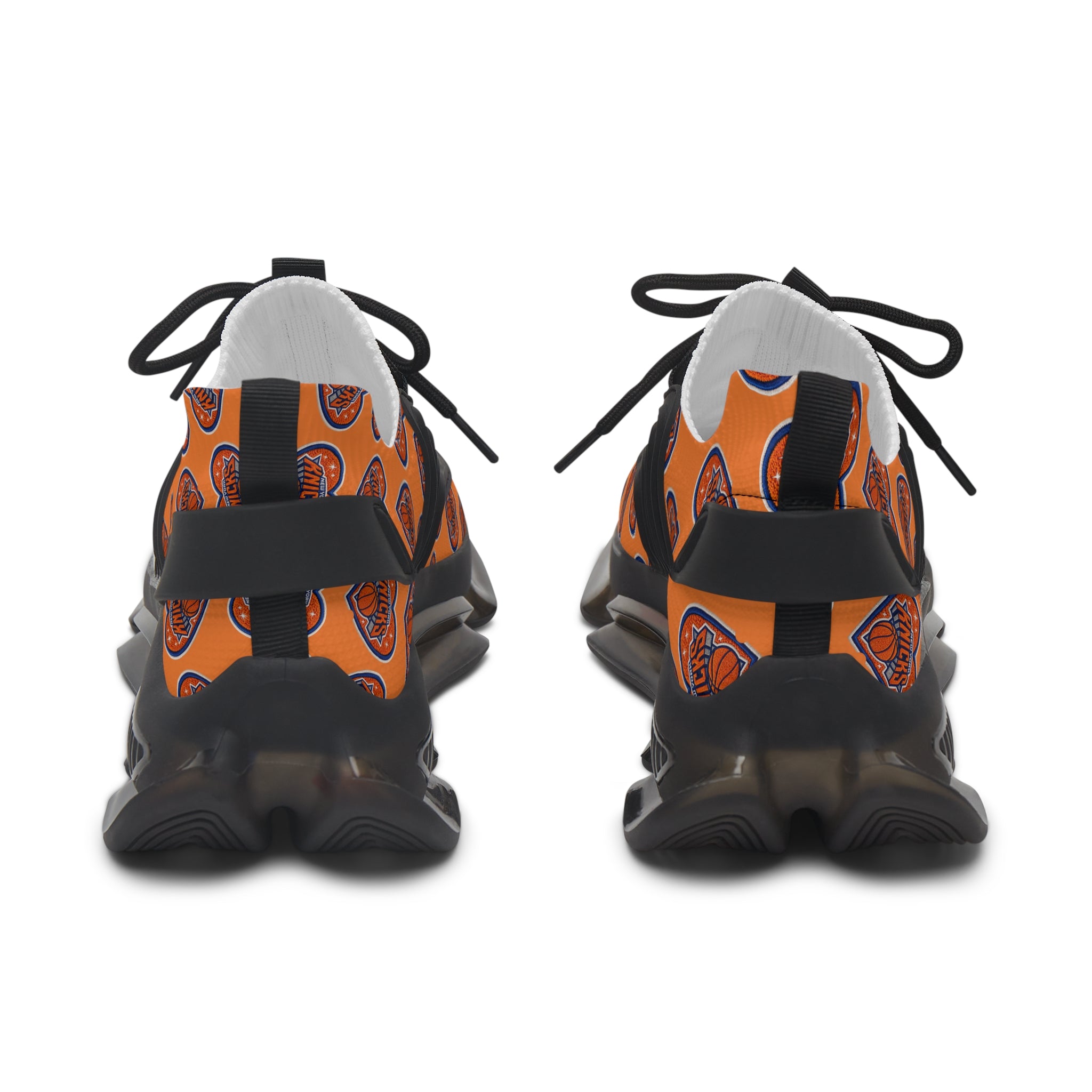 Orange Heart Logo Mesh Sneakers — Women’s Sporty Knicks-Inspired Trainers