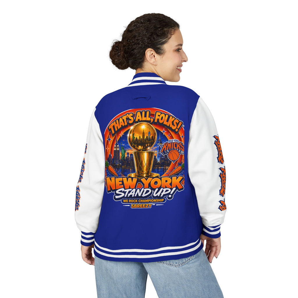 Knicks Championship Letterman Jacket — "That's All, Folks!" New York Stand Up