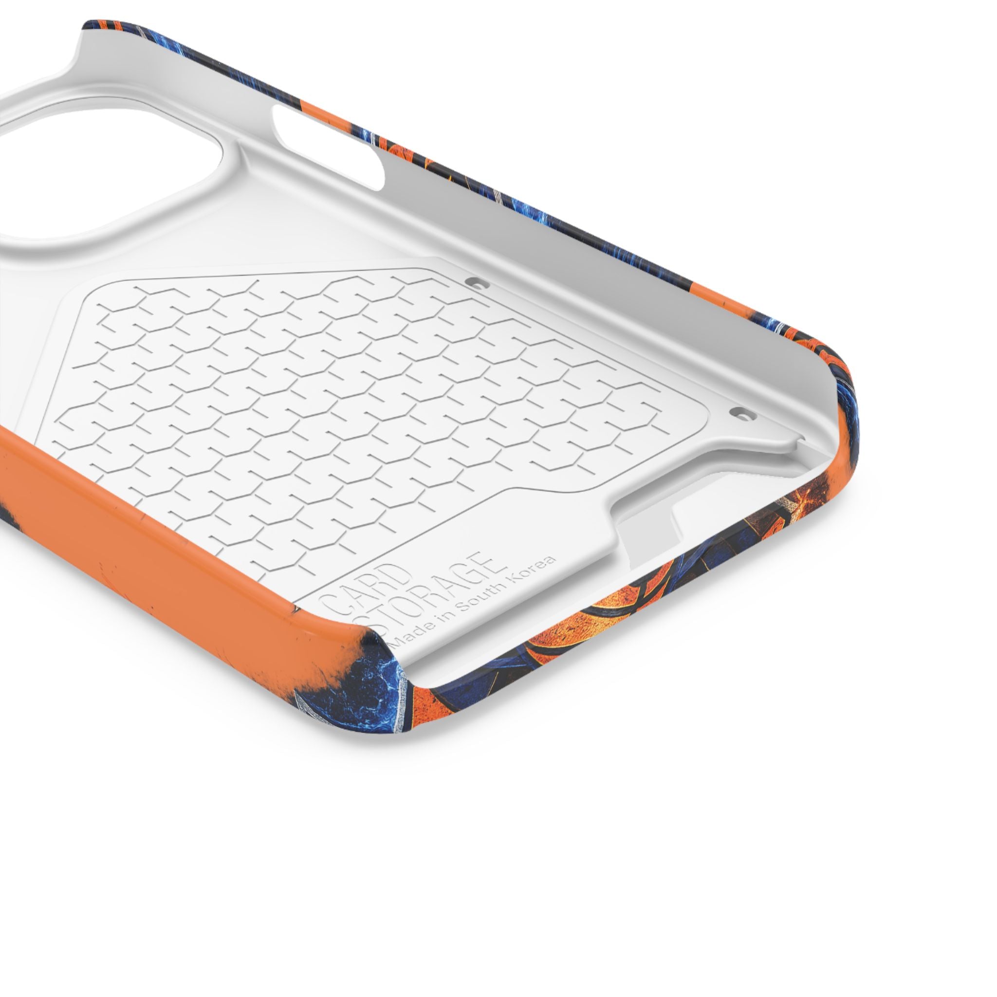 New York Knicks Card Holder Phone Case — Orange Team Logo Wallet Case