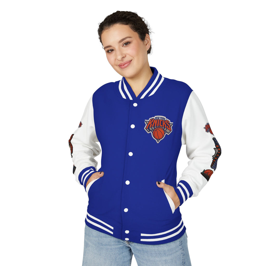 Letterman Jacket — 'The City Never Sleeps' New York Knicks Varsity Jacket