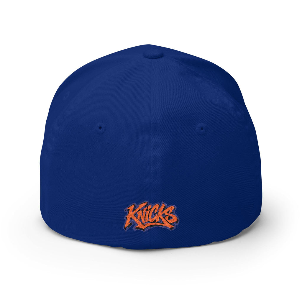 Knicks Graffiti Embroidered Cap — White Structured Baseball Hat