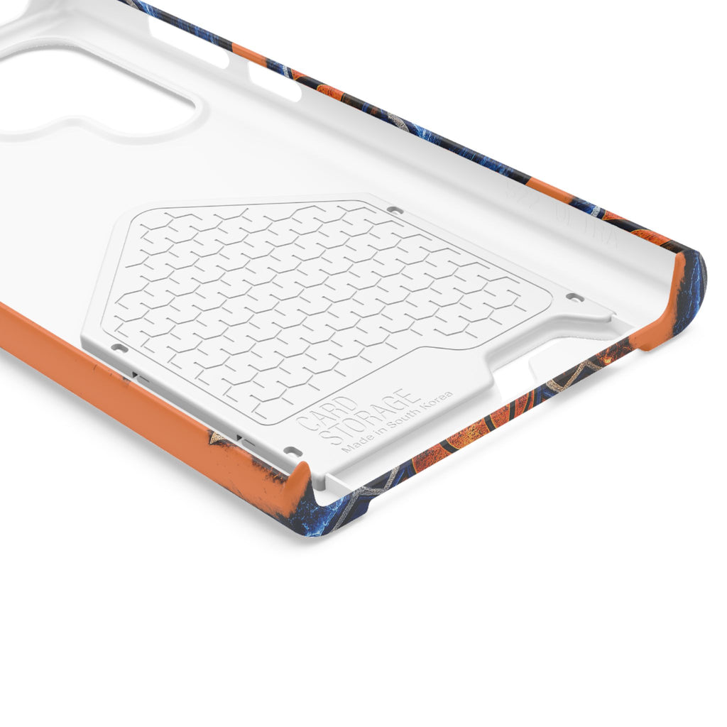 New York Knicks Card Holder Phone Case — Orange Team Logo Wallet Case