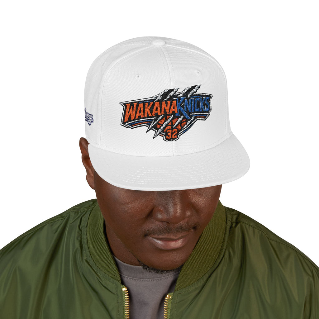 New York Knicks Embroidered Snapback Hat — Retro Team Logo Cap