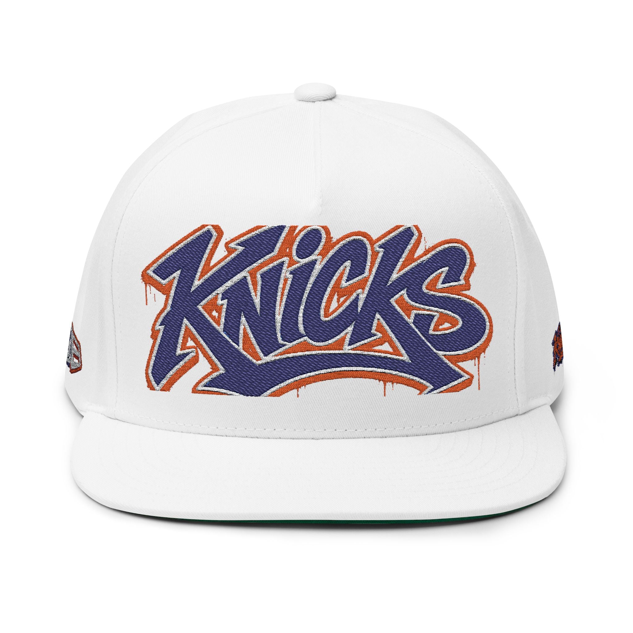 Knicks Embroidered Flat Bill Cap