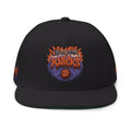 Flat Bill Cap — Embroidered New York Knicks Graffiti Logo