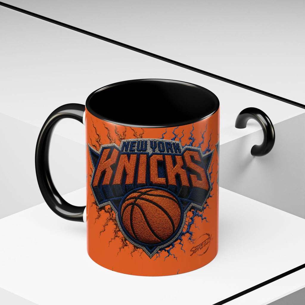 New York Knicks Basketball Accent Coffee Mug — 11/15oz Orange & Black