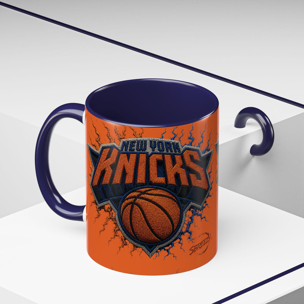 New York Knicks Basketball Accent Coffee Mug — 11/15oz Orange & Black