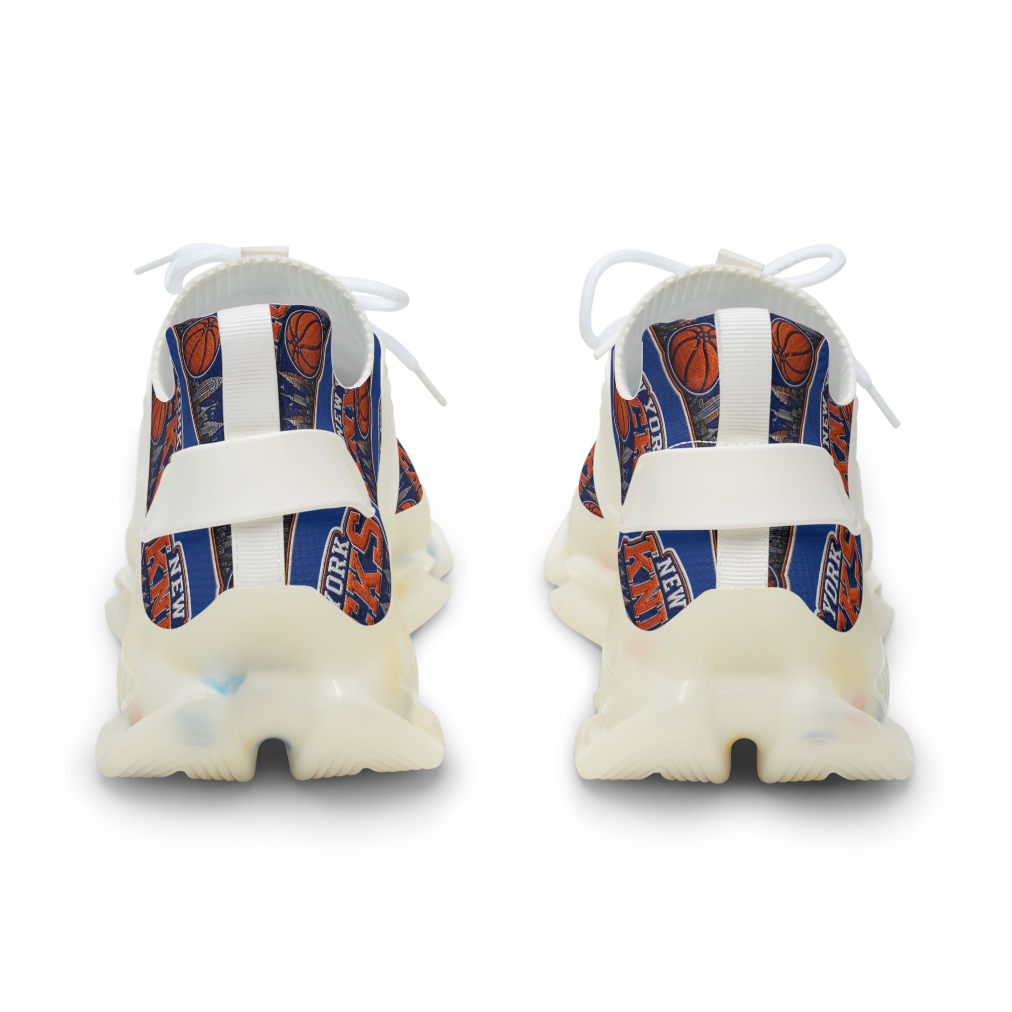 Knicks Basketball Mesh Sneakers — Men's Team Logo Athletic Shoes